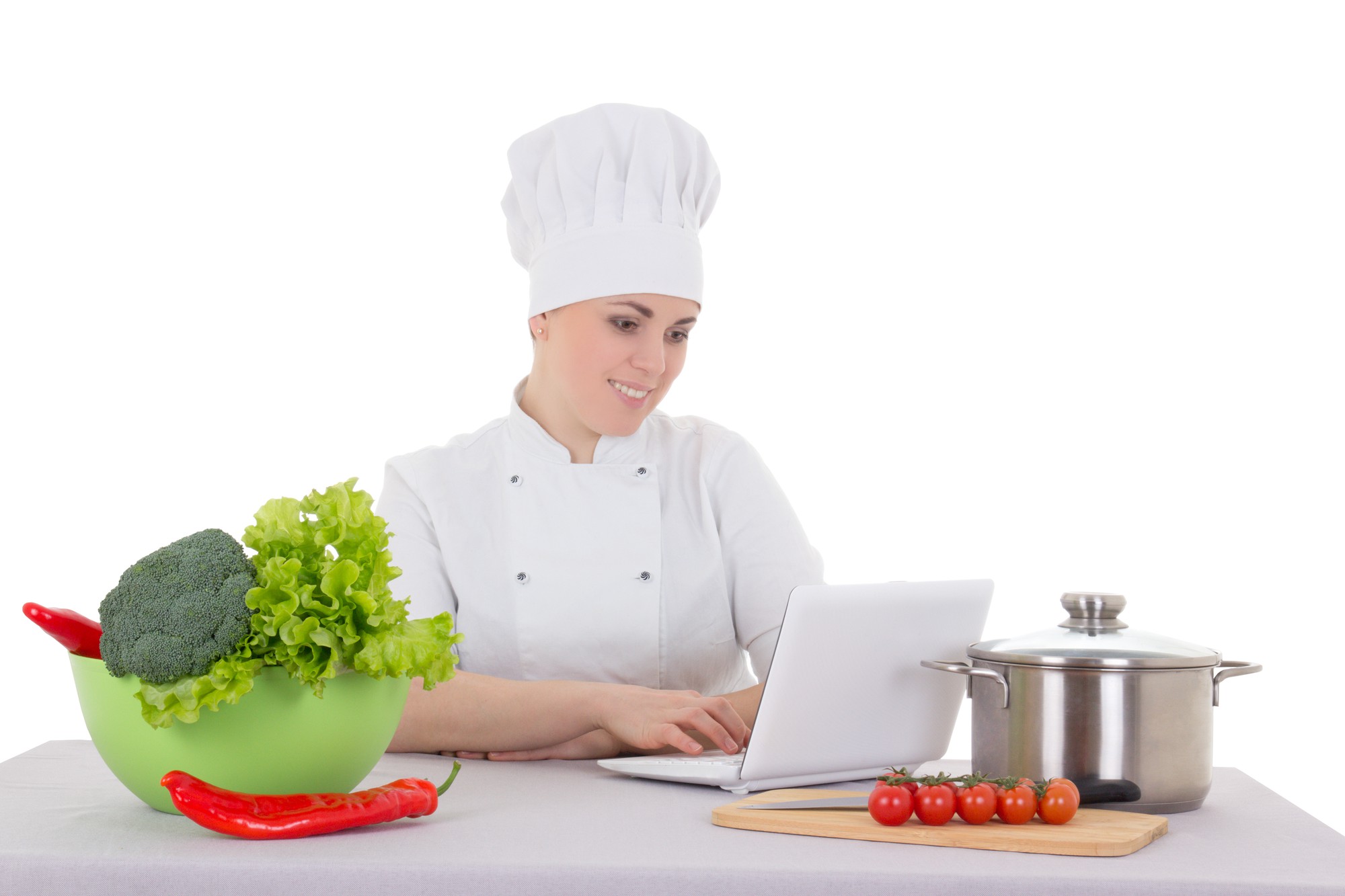 Chef enseñando una receta en cocina hogareña